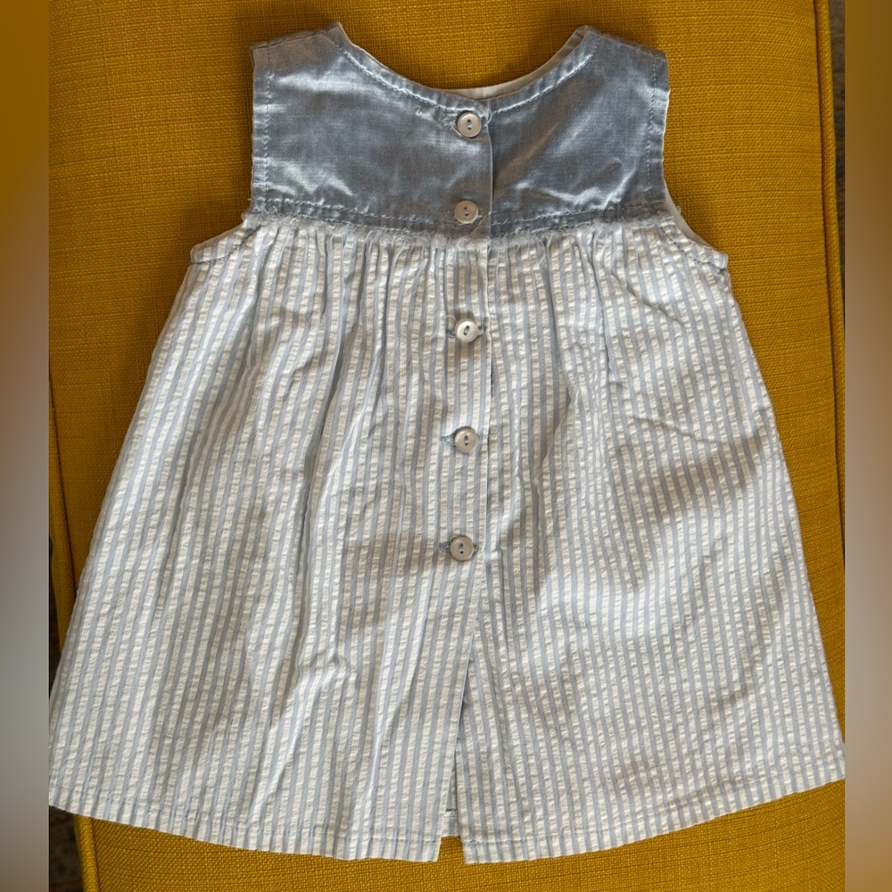 Baby Graziella Striped Blue and White  baby Dress‎ size 1 made in Italy - Picture 3 of 10